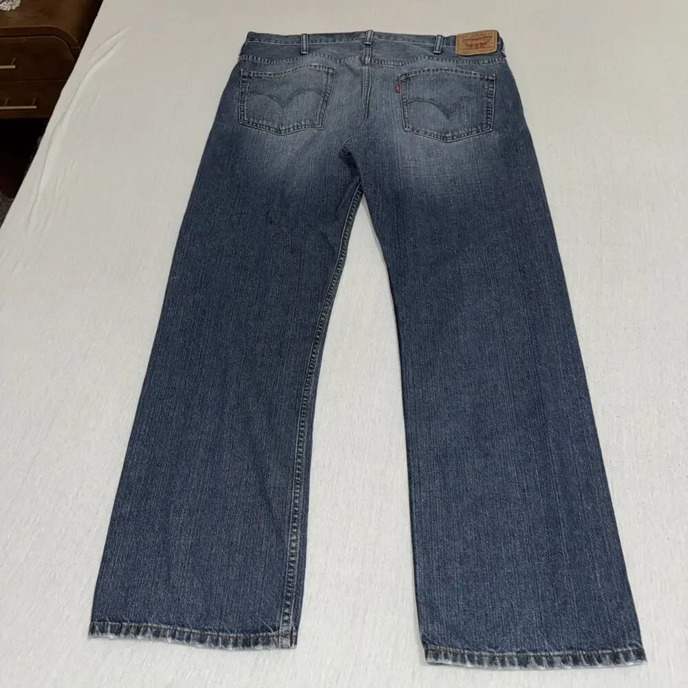 vintage Levi's 569 Loose Straight Jean's Men's 38x34 Pants Blue Denim Baggy